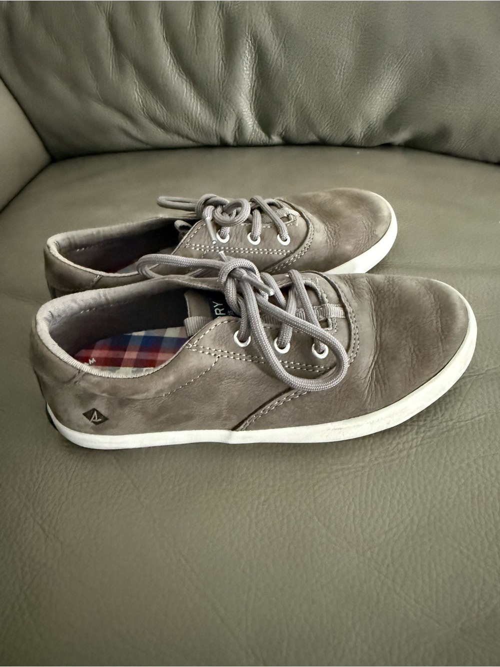 Sperry Gray Kids Lace-Up Sneakers